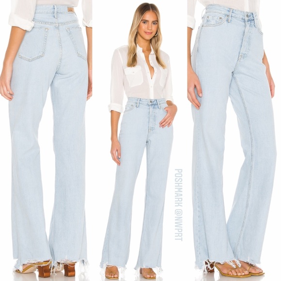 GRLFRND Denim - GRLFRND ღ Carla Countdown Light Wash Ultra Flare High Rise Jeans 23 24 25